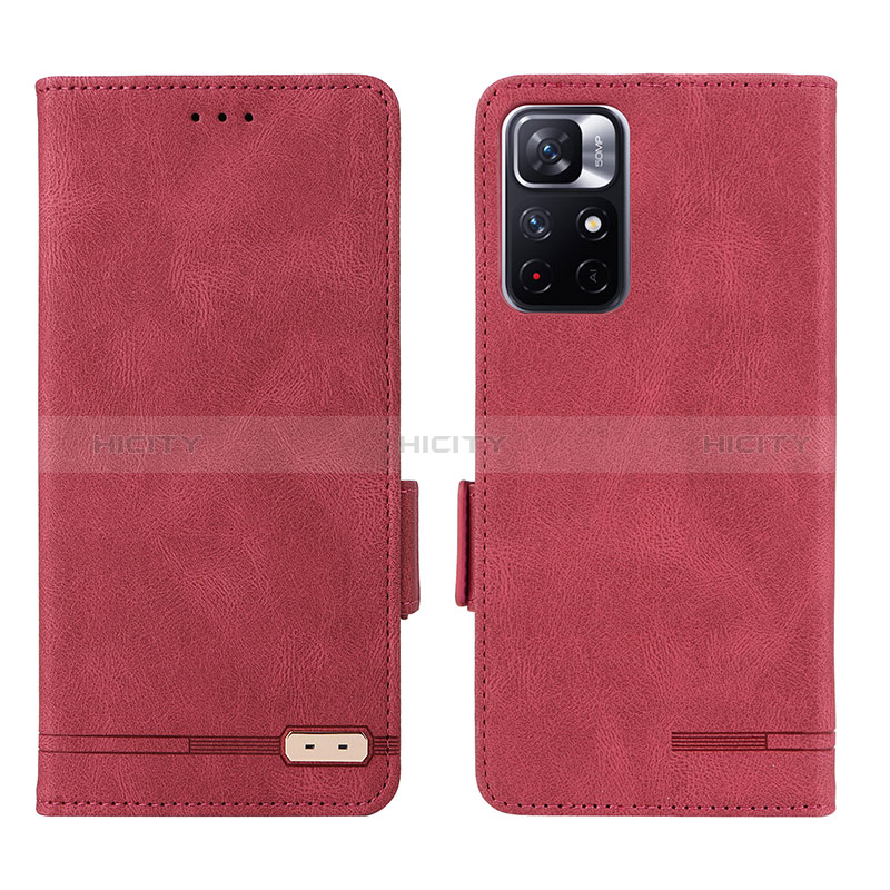 Handytasche Stand Schutzhülle Flip Leder Hülle L07Z für Xiaomi Redmi Note 11 5G Rot Plus