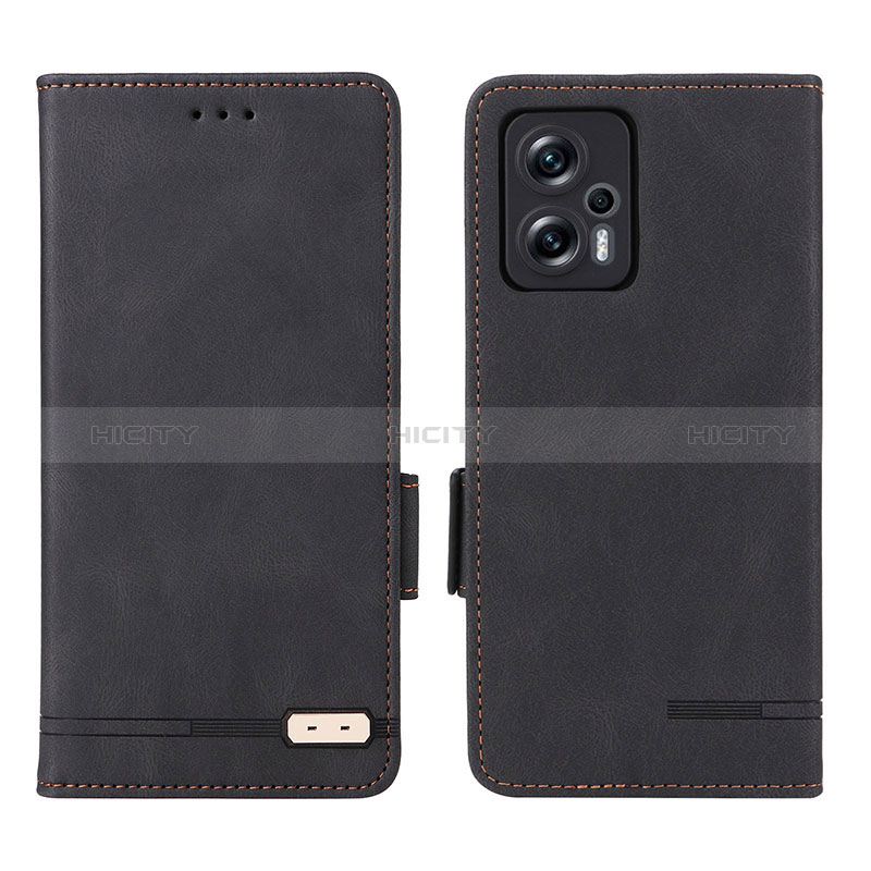 Handytasche Stand Schutzhülle Flip Leder Hülle L07Z für Xiaomi Redmi Note 11T Pro+ Plus 5G Schwarz Plus