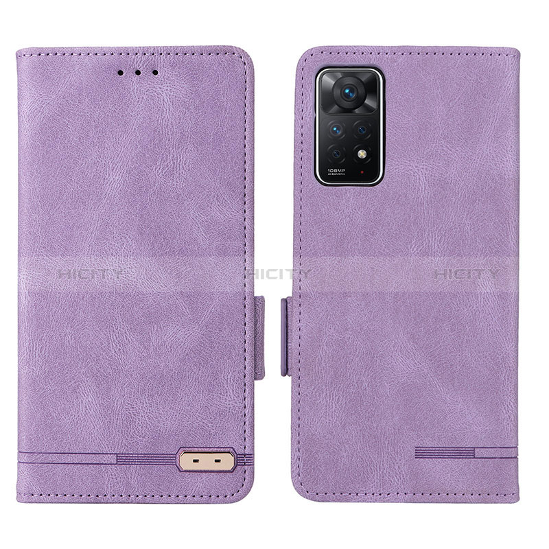 Handytasche Stand Schutzhülle Flip Leder Hülle L07Z für Xiaomi Redmi Note 12 Pro 4G Violett