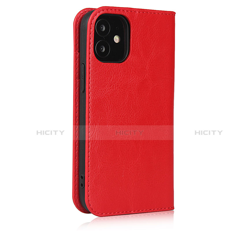 Handytasche Stand Schutzhülle Flip Leder Hülle L08 für Apple iPhone 12 Rot