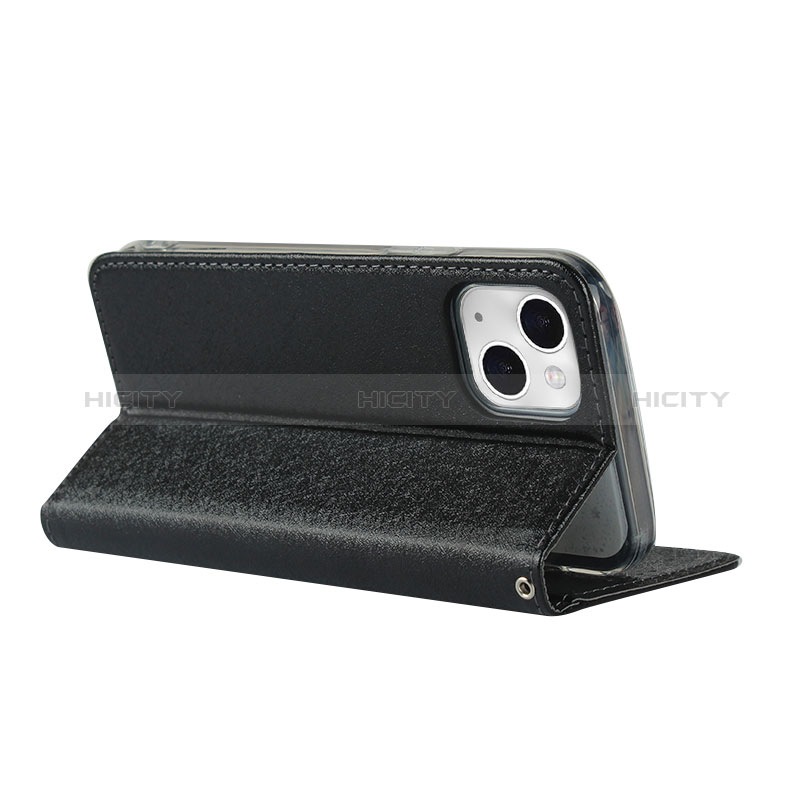 Handytasche Stand Schutzhülle Flip Leder Hülle L08 für Apple iPhone 15 groß