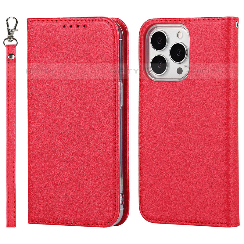 Handytasche Stand Schutzhülle Flip Leder Hülle L08 für Apple iPhone 16 Pro Rot