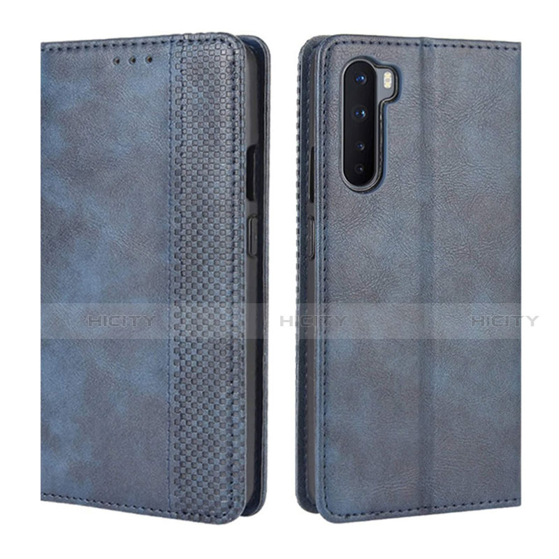 Handytasche Stand Schutzhülle Flip Leder Hülle L08 für OnePlus Nord Blau