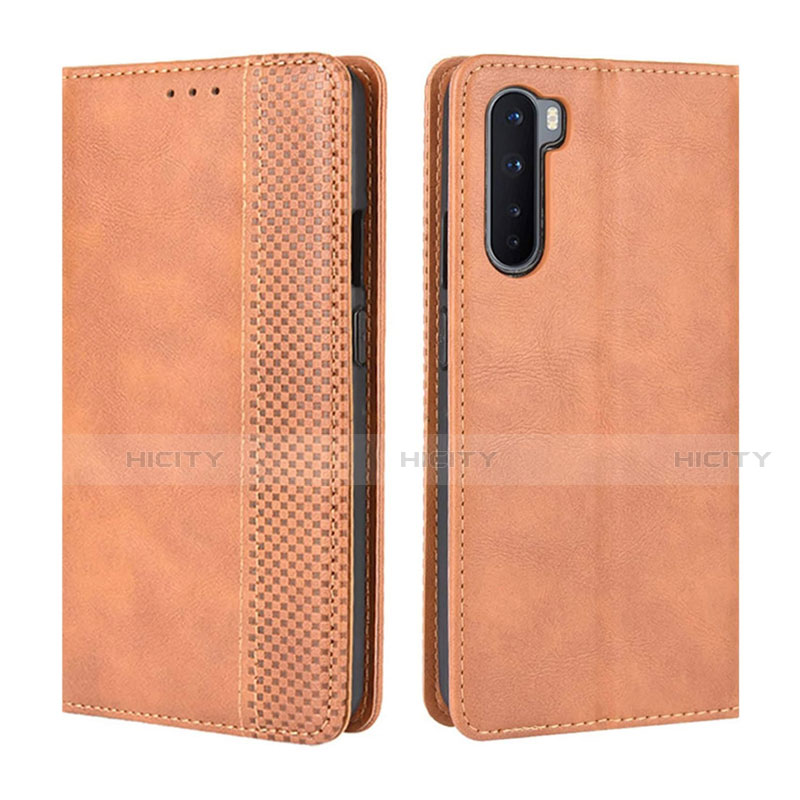 Handytasche Stand Schutzhülle Flip Leder Hülle L08 für OnePlus Nord Orange