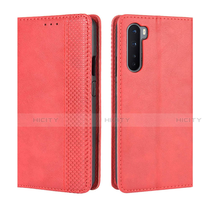 Handytasche Stand Schutzhülle Flip Leder Hülle L08 für OnePlus Nord Rot