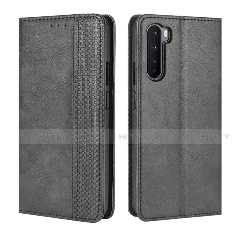 Handytasche Stand Schutzhülle Flip Leder Hülle L08 für OnePlus Nord Schwarz Plus