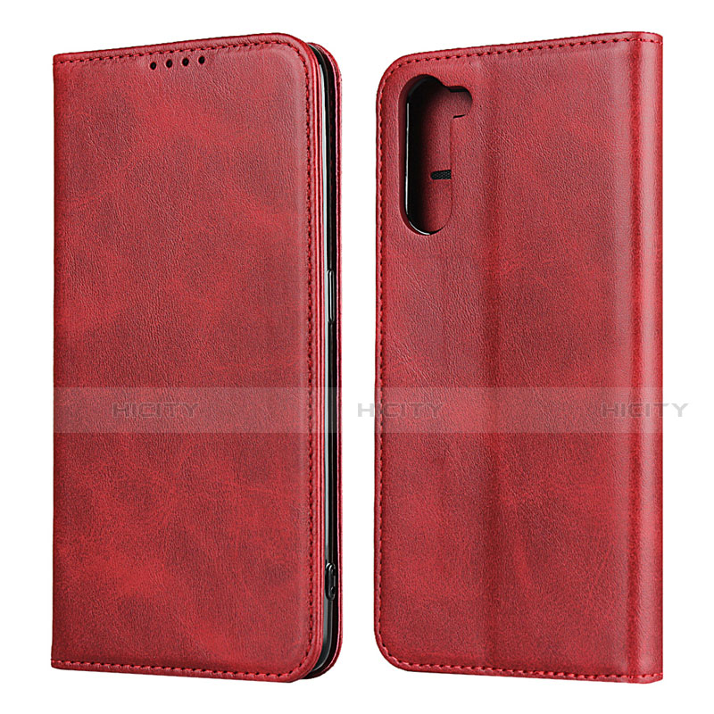 Handytasche Stand Schutzhülle Flip Leder Hülle L08 für Oppo Reno3 A Rot Plus