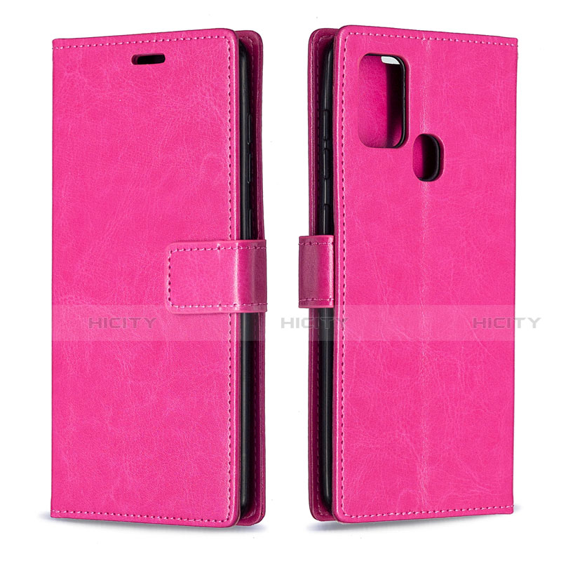 Handytasche Stand Schutzhülle Flip Leder Hülle L08 für Samsung Galaxy A21s Pink