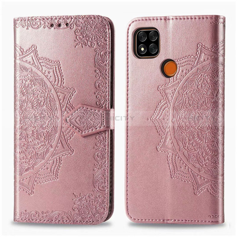 Handytasche Stand Schutzhülle Flip Leder Hülle L08 für Xiaomi POCO C3 Rosegold