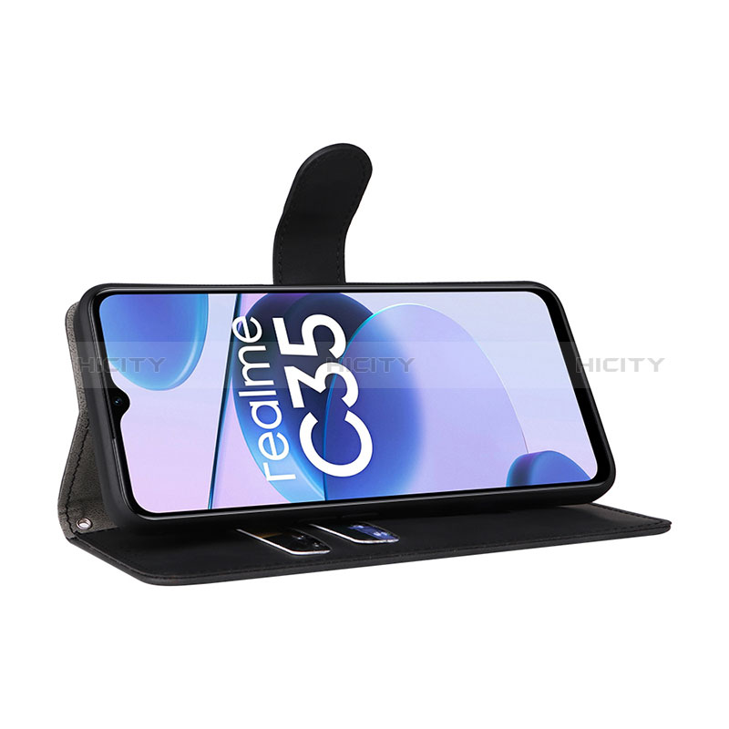 Handytasche Stand Schutzhülle Flip Leder Hülle L08Z für Realme C35