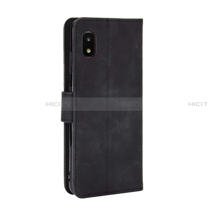 Handytasche Stand Schutzhülle Flip Leder Hülle L08Z für Samsung Galaxy A21 SC-42A Schwarz