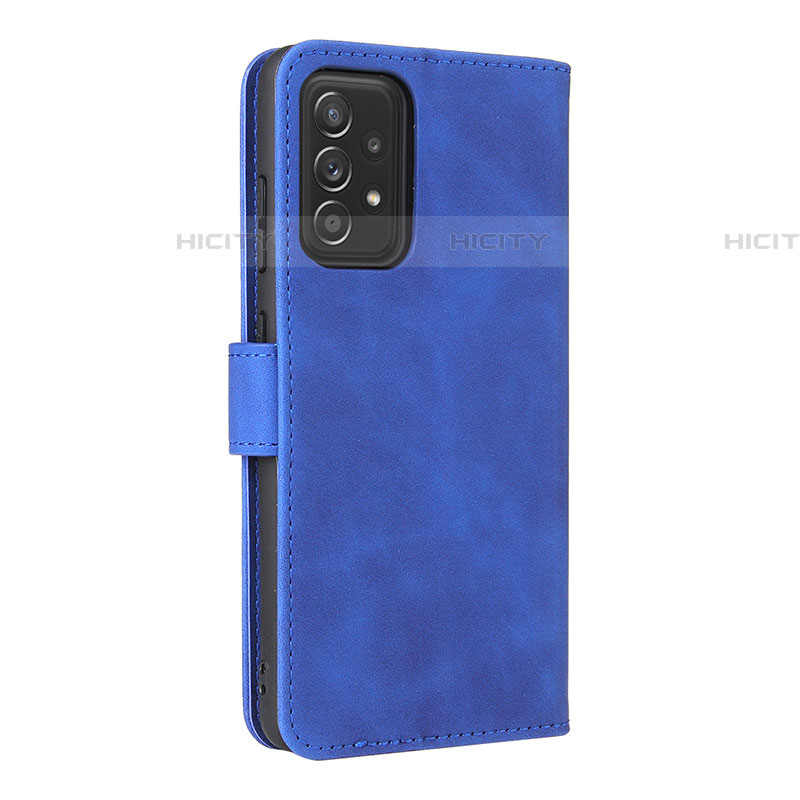 Handytasche Stand Schutzhülle Flip Leder Hülle L08Z für Samsung Galaxy A52 4G Blau Plus