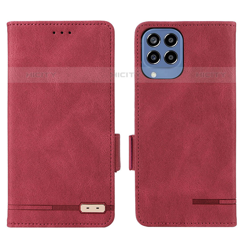 Handytasche Stand Schutzhülle Flip Leder Hülle L08Z für Samsung Galaxy M33 5G Rot