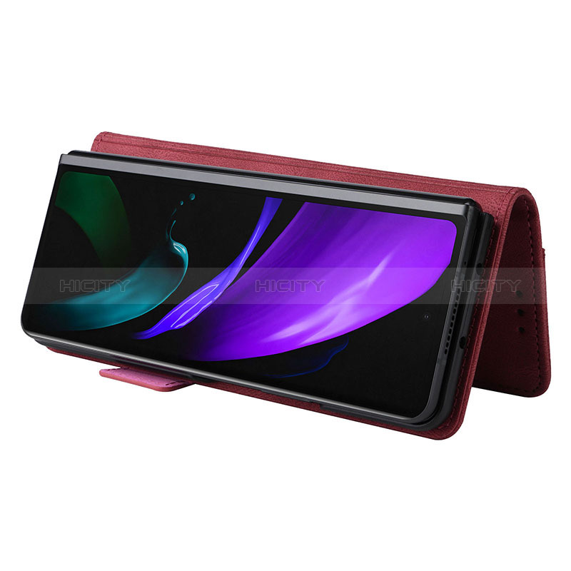 Handytasche Stand Schutzhülle Flip Leder Hülle L08Z für Samsung Galaxy Z Fold2 5G groß