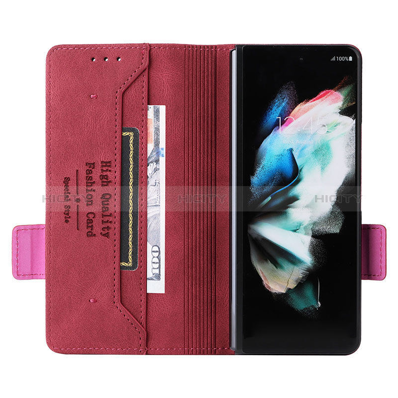 Handytasche Stand Schutzhülle Flip Leder Hülle L08Z für Samsung Galaxy Z Fold3 5G groß