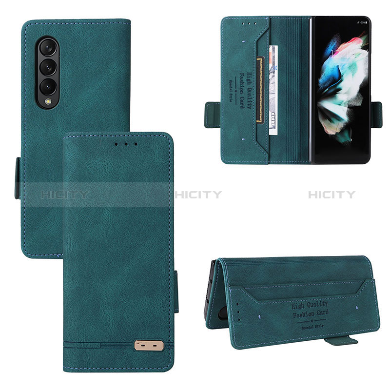 Handytasche Stand Schutzhülle Flip Leder Hülle L08Z für Samsung Galaxy Z Fold3 5G groß