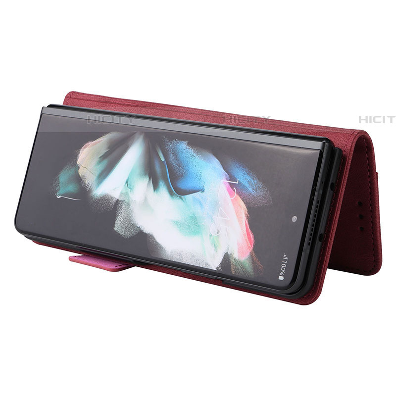 Handytasche Stand Schutzhülle Flip Leder Hülle L08Z für Samsung Galaxy Z Fold4 5G