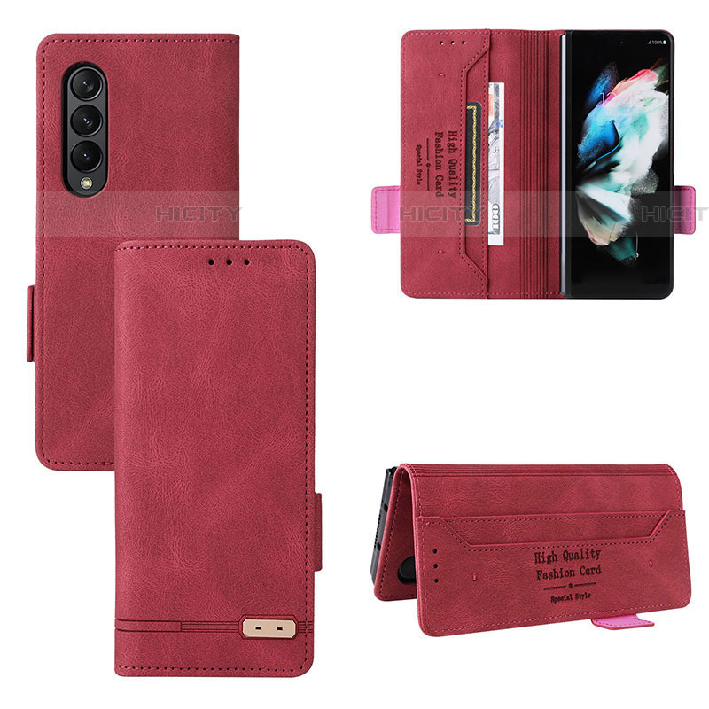 Handytasche Stand Schutzhülle Flip Leder Hülle L08Z für Samsung Galaxy Z Fold4 5G