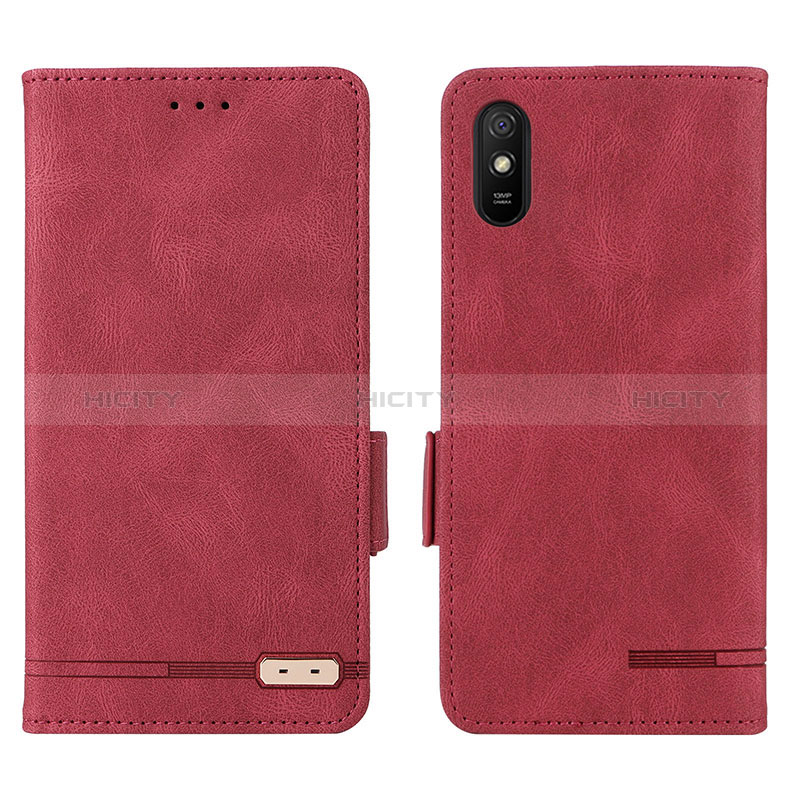 Handytasche Stand Schutzhülle Flip Leder Hülle L08Z für Xiaomi Redmi 9i Rot