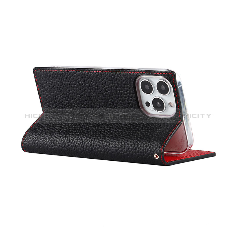 Handytasche Stand Schutzhülle Flip Leder Hülle L09 für Apple iPhone 14 Pro groß