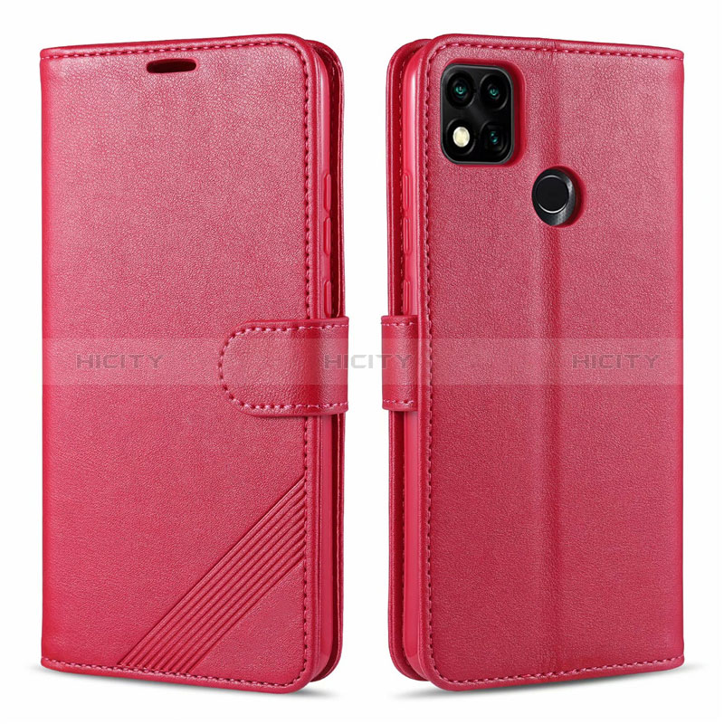 Handytasche Stand Schutzhülle Flip Leder Hülle L09 für Xiaomi Redmi 9 Activ Rot Plus