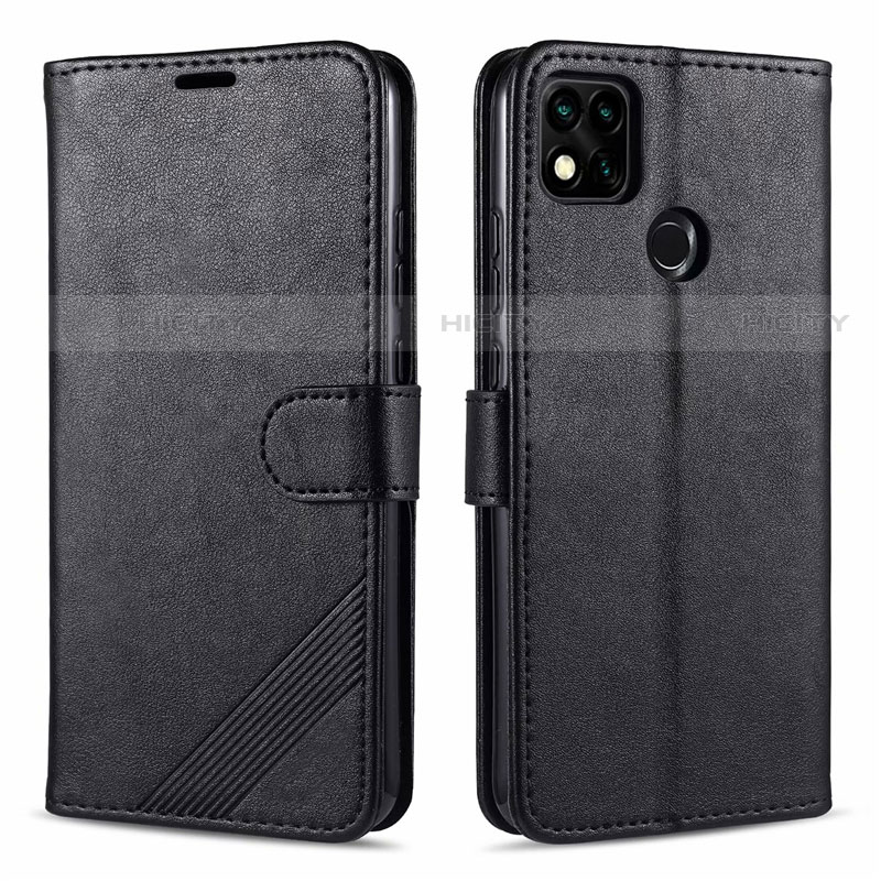 Handytasche Stand Schutzhülle Flip Leder Hülle L09 für Xiaomi Redmi 9C Schwarz