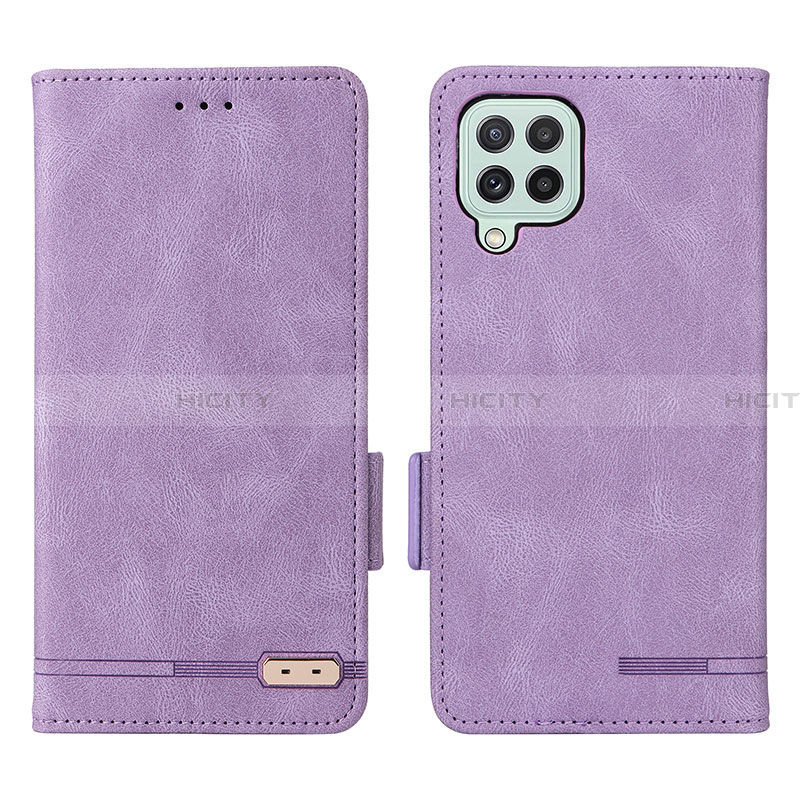 Handytasche Stand Schutzhülle Flip Leder Hülle L09Z für Samsung Galaxy A22 4G Violett