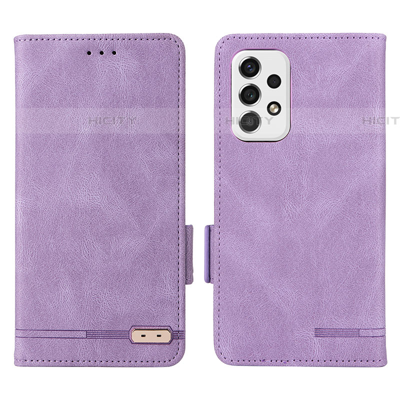 Handytasche Stand Schutzhülle Flip Leder Hülle L09Z für Samsung Galaxy A53 5G Violett