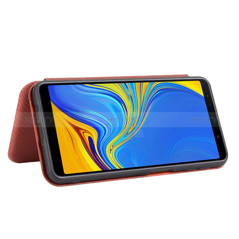 Handytasche Stand Schutzhülle Flip Leder Hülle L09Z für Samsung Galaxy A7 (2018) A750