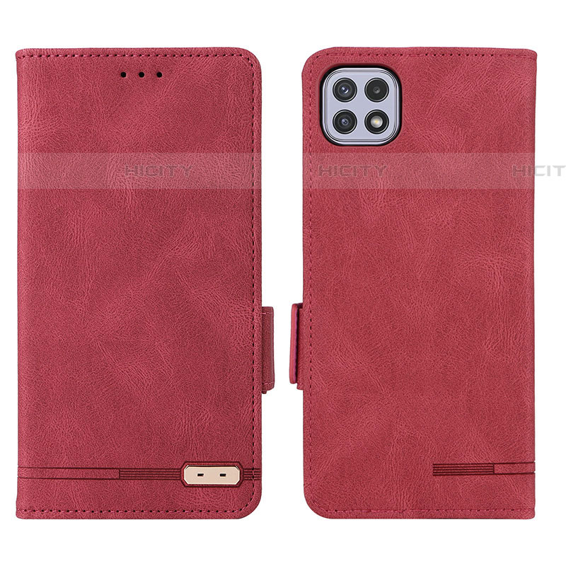 Handytasche Stand Schutzhülle Flip Leder Hülle L09Z für Samsung Galaxy F42 5G Rot Plus