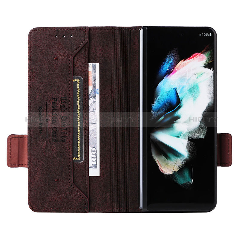 Handytasche Stand Schutzhülle Flip Leder Hülle L09Z für Samsung Galaxy Z Fold3 5G groß