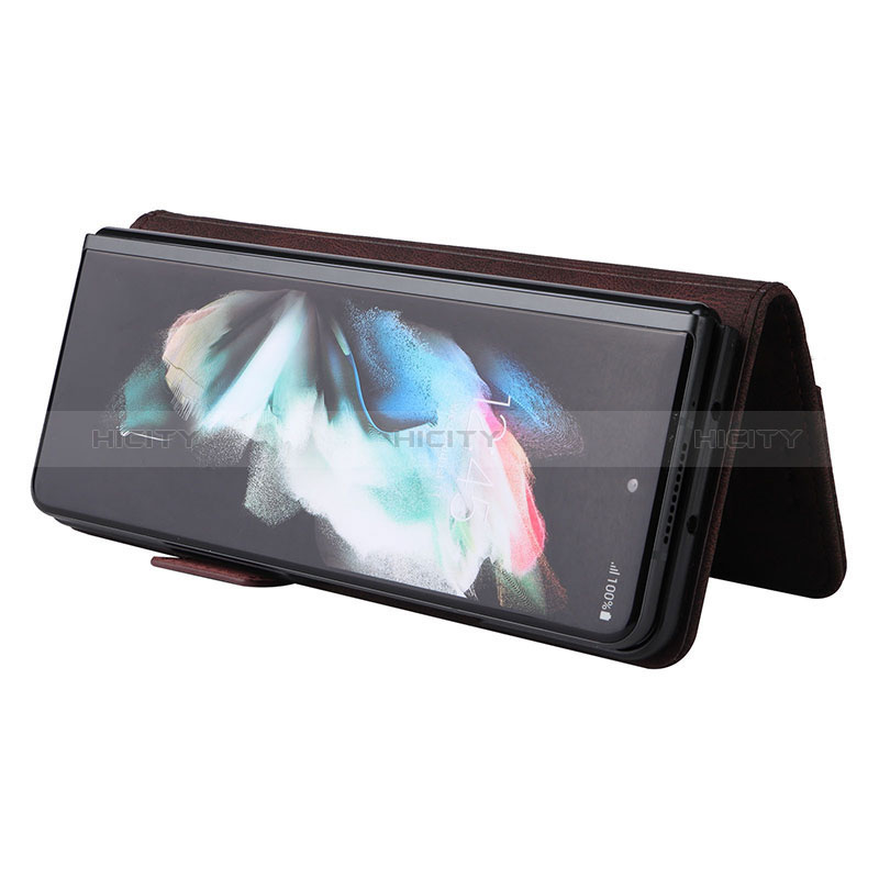 Handytasche Stand Schutzhülle Flip Leder Hülle L09Z für Samsung Galaxy Z Fold3 5G groß