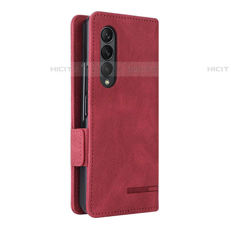 Handytasche Stand Schutzhülle Flip Leder Hülle L09Z für Samsung Galaxy Z Fold4 5G Rot