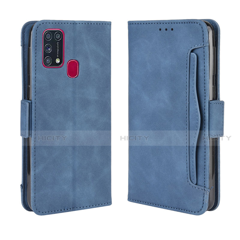 Handytasche Stand Schutzhülle Flip Leder Hülle L10 für Samsung Galaxy M31 Blau Plus