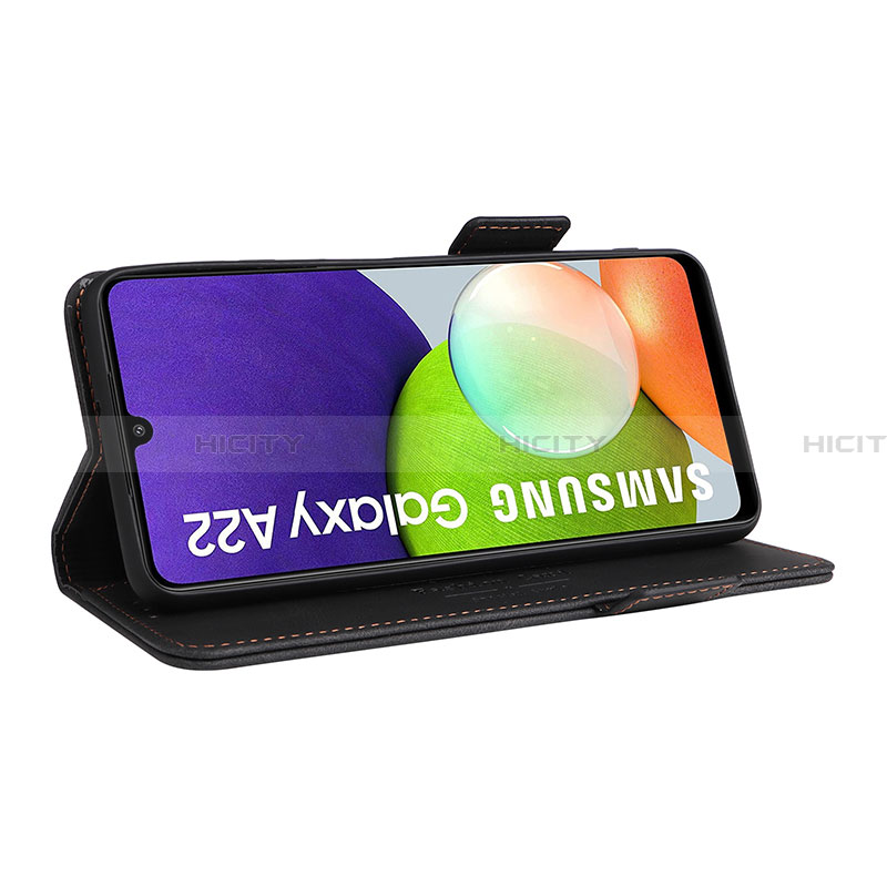 Handytasche Stand Schutzhülle Flip Leder Hülle L10Z für Samsung Galaxy A22 4G groß