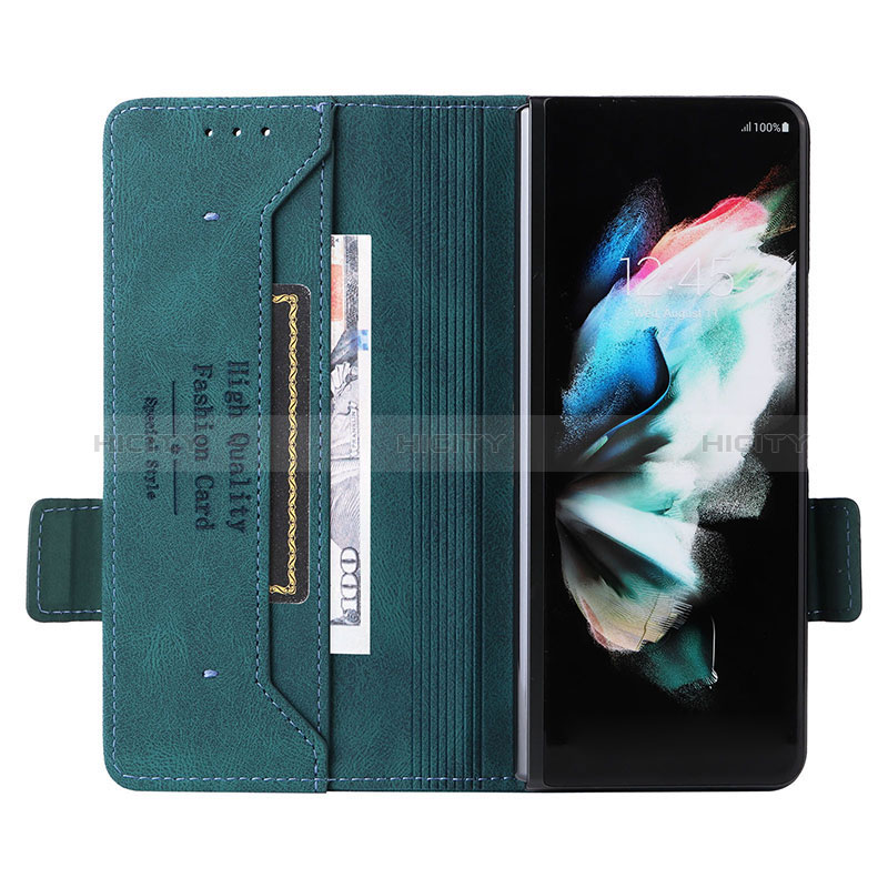 Handytasche Stand Schutzhülle Flip Leder Hülle L10Z für Samsung Galaxy Z Fold3 5G groß