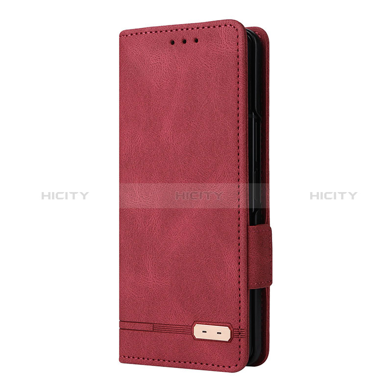 Handytasche Stand Schutzhülle Flip Leder Hülle L10Z für Samsung Galaxy Z Fold3 5G Rot Plus