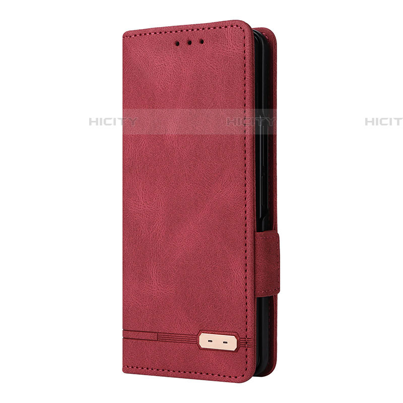 Handytasche Stand Schutzhülle Flip Leder Hülle L10Z für Samsung Galaxy Z Fold4 5G Rot Plus