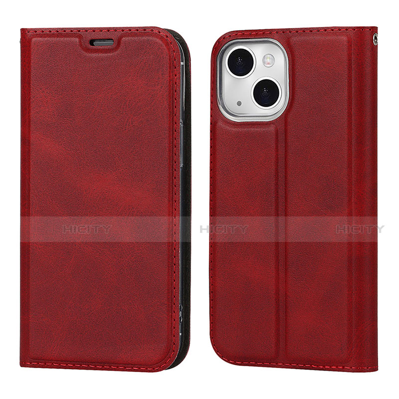 Handytasche Stand Schutzhülle Flip Leder Hülle L11 für Apple iPhone 13 Rot Plus