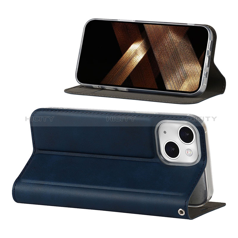 Handytasche Stand Schutzhülle Flip Leder Hülle L11 für Apple iPhone 15 groß