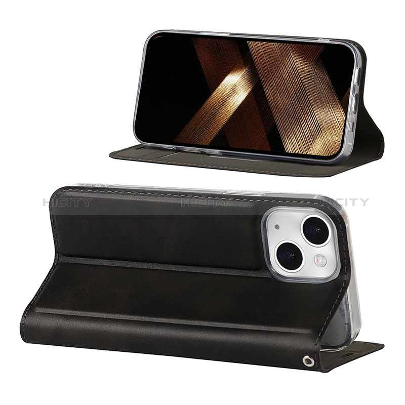 Handytasche Stand Schutzhülle Flip Leder Hülle L11 für Apple iPhone 15 groß