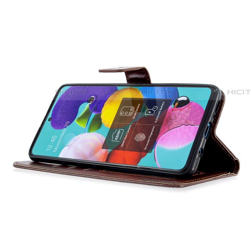 Handytasche Stand Schutzhülle Flip Leder Hülle L11 für Samsung Galaxy A51 5G groß