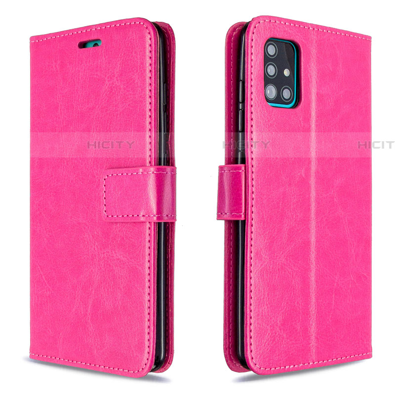 Handytasche Stand Schutzhülle Flip Leder Hülle L11 für Samsung Galaxy A51 5G Pink Plus