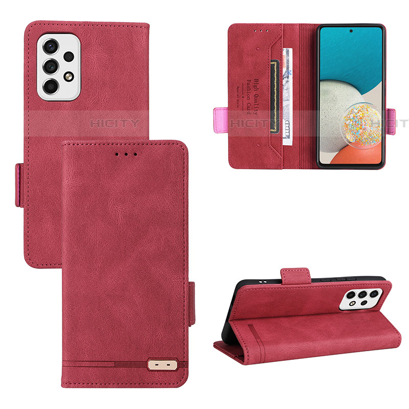 Handytasche Stand Schutzhülle Flip Leder Hülle L11Z für Samsung Galaxy A53 5G Rot Plus