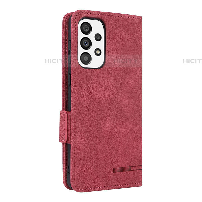 Handytasche Stand Schutzhülle Flip Leder Hülle L11Z für Samsung Galaxy A73 5G Rot