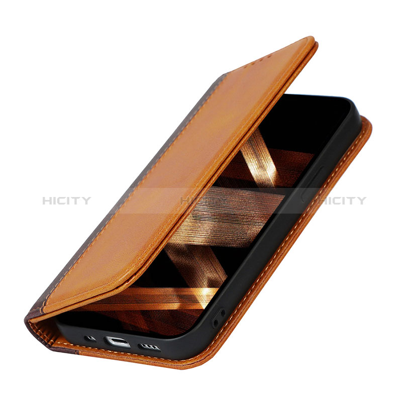 Handytasche Stand Schutzhülle Flip Leder Hülle L12 für Apple iPhone 15 groß