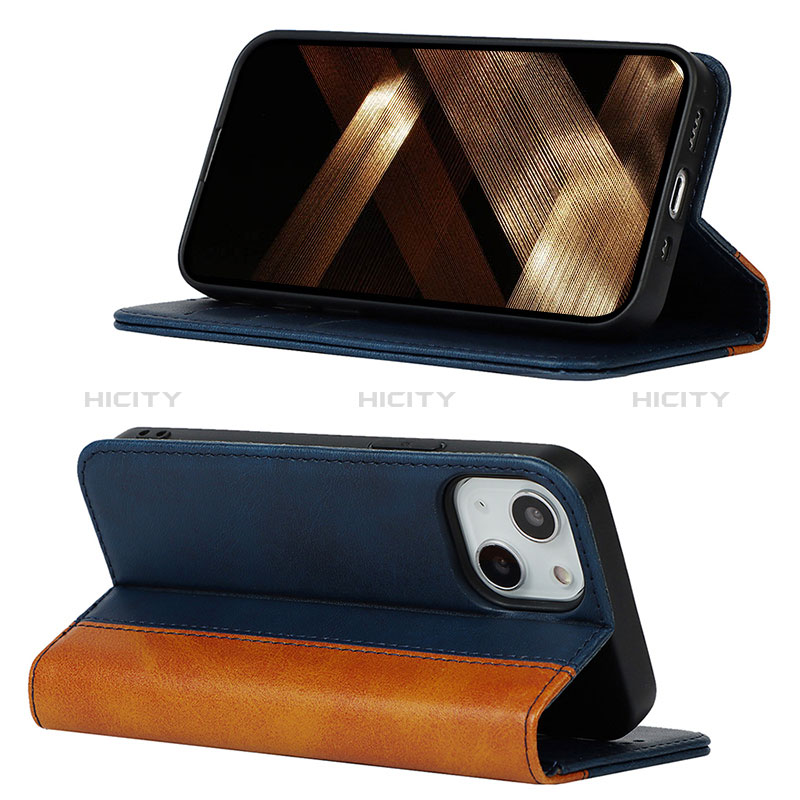 Handytasche Stand Schutzhülle Flip Leder Hülle L12 für Apple iPhone 15 groß