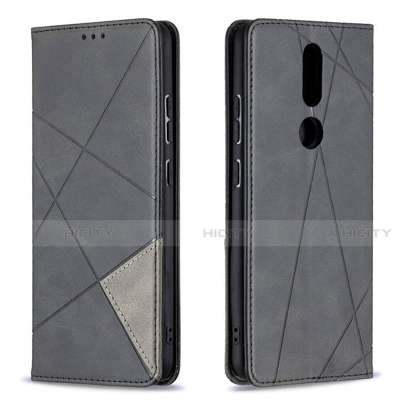 Handytasche Stand Schutzhülle Flip Leder Hülle L12 für Nokia 2.4 Schwarz