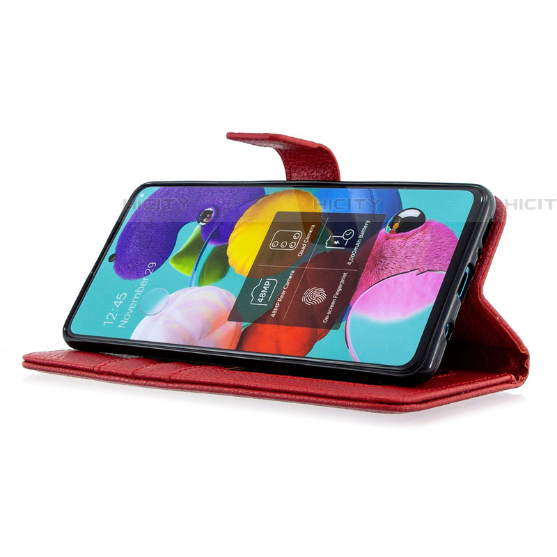 Handytasche Stand Schutzhülle Flip Leder Hülle L12 für Samsung Galaxy A51 5G groß