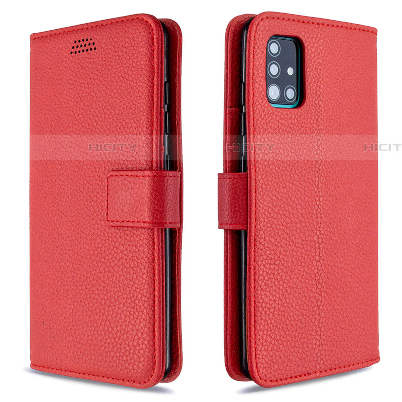 Handytasche Stand Schutzhülle Flip Leder Hülle L12 für Samsung Galaxy A51 5G Rot Plus